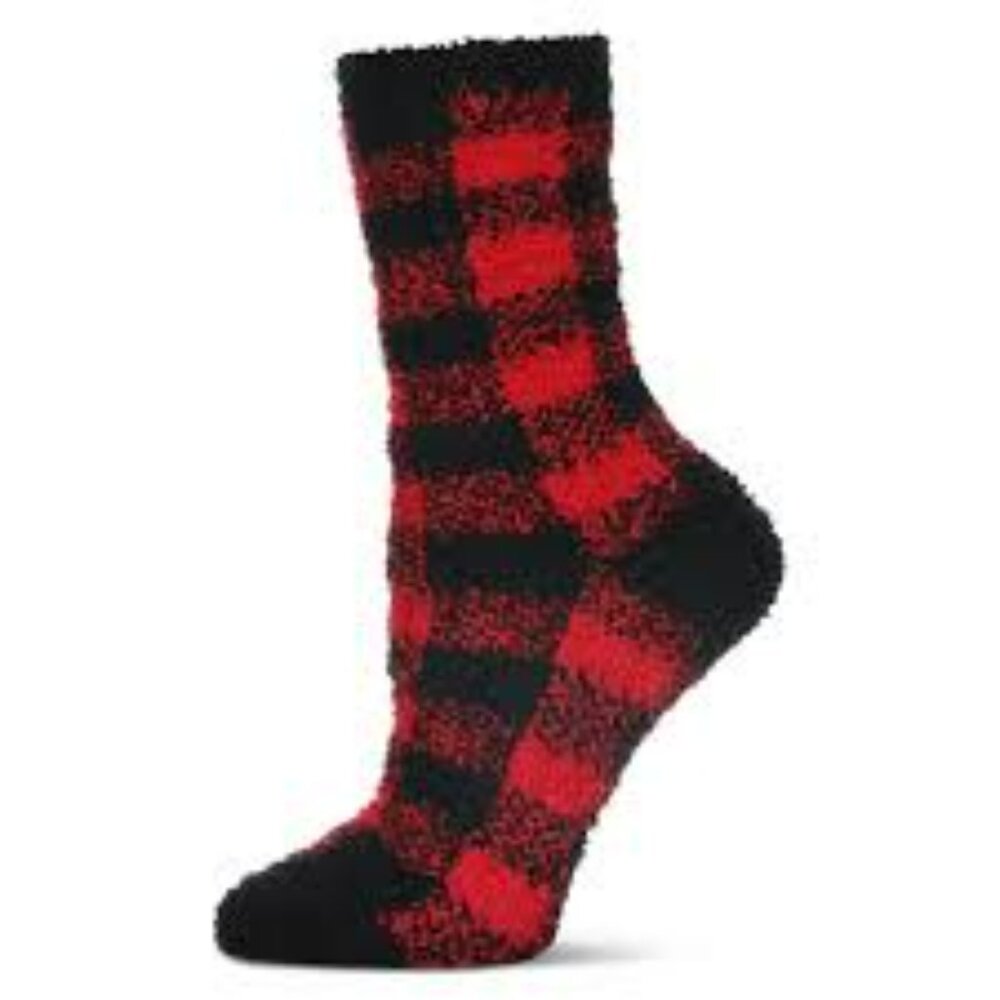 MeMoi 2 pack Red & Black Soft Cozy Socks